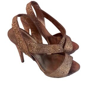 PELLE MODA, METALLIC , BRONZE SHOES.